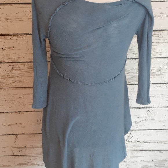 Free People weekend shirt blue sheer medium - Picture 4 of 6